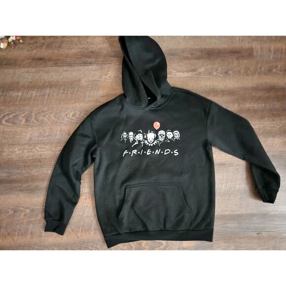 Womens M Friends Halloween Freddy Jason It Hoodie Sweatshirt - Picture 1 of 5